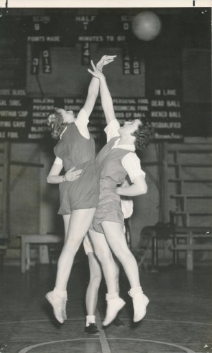 Women go head to head in a basketball tournament. Source: http://recollectionwisconsin.org/ripon-college-basketball